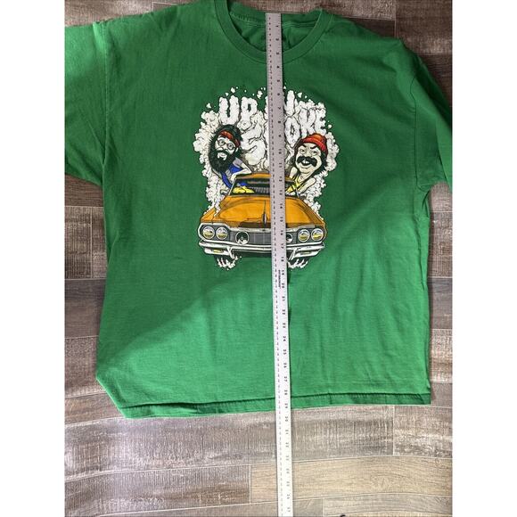 Cheech & Chong's Up‎ In Smoke Graphic T-Shirt Green Men's Size 2XL - Picture 3 of 5